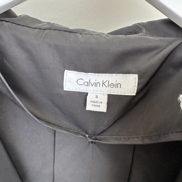 Calvin Klein Women's Black Trenchcoat Windbreaker Jacket Sz S - Picture 7 of 13